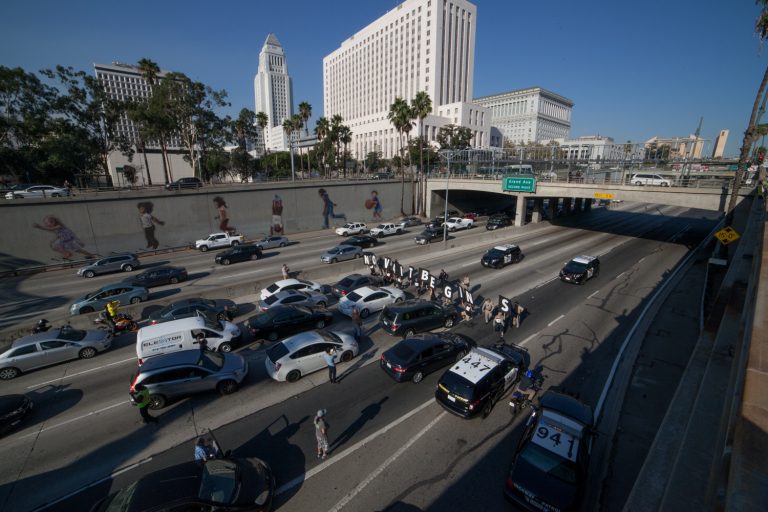 Refuse Fascism Blocks LA Freeway, Taking a Knee: NOV 4 IT BEGINS ...